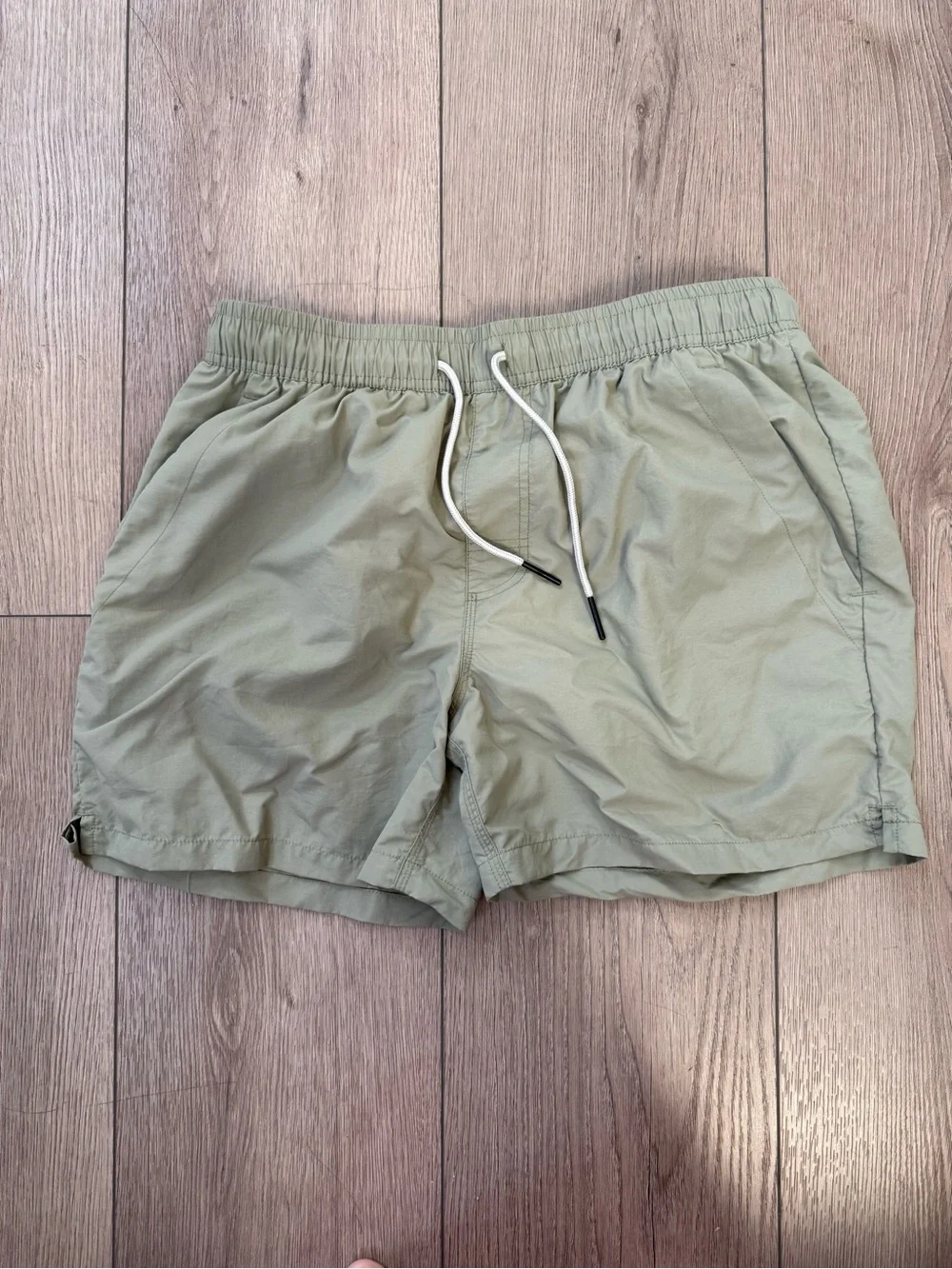 OAS Olive Green Mesh-Lined Swim Shorts